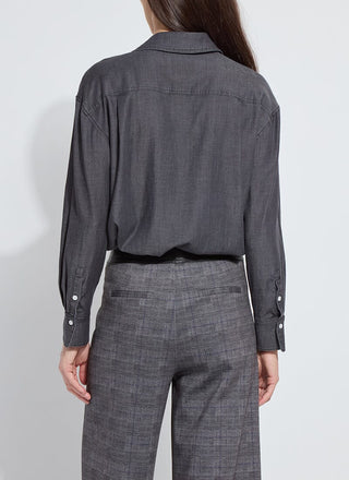 Lunette St Chambray Shirt Washed Black