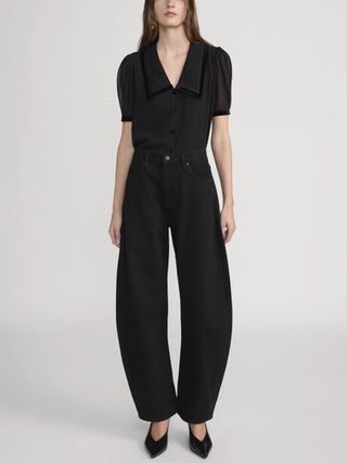 The Velvet Trim Sailor Blouse