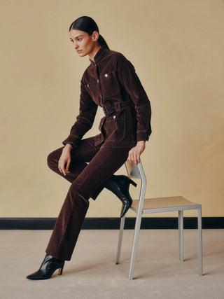 Bridget Boot High Rise Instasculpt 33’ Meteorite Corduroy