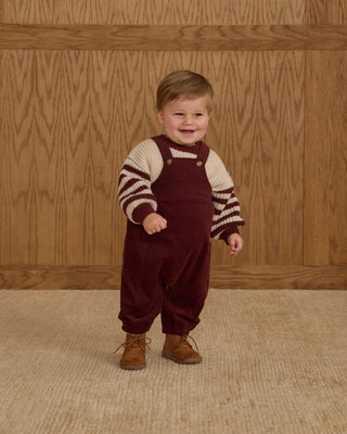 Aspen Sweater Burgundy Stripe