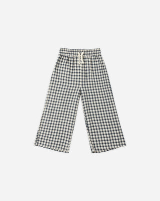 Wide Leg Pant Navy Check