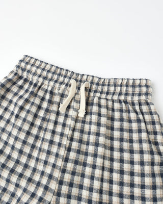 Wide Leg Pant Navy Check