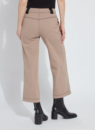 Valerie Wide Leg Crop Denim Timeless Taupe