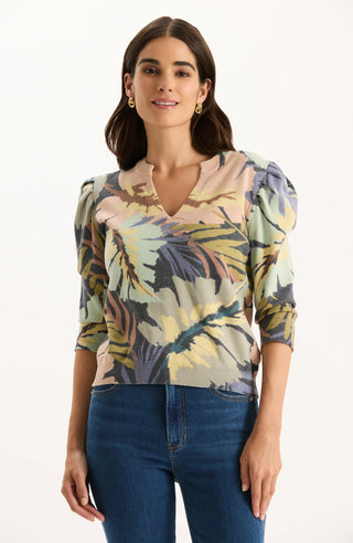 Lily Jersey Leaf Knit Top