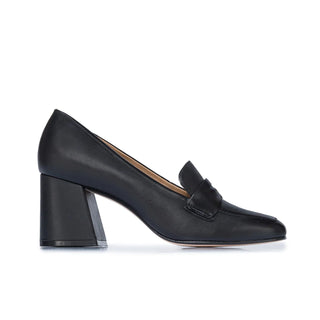 Nessa Block Heel Loafer Black
