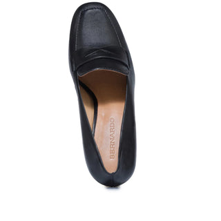 Nessa Block Heel Loafer Black