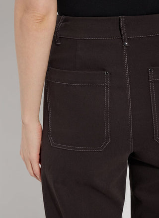 Erin Hi Waist Wide Leg Denim Double Espresso