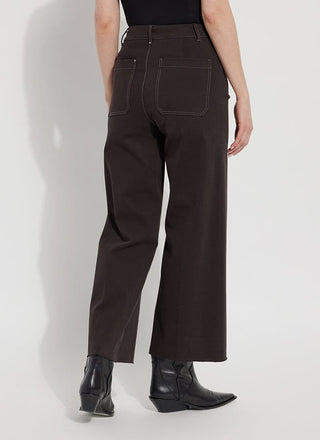 Erin Hi Waist Wide Leg Denim Double Espresso