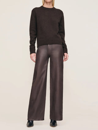 Hepburn Wide Leg High Rise Jeans Walnut Coated