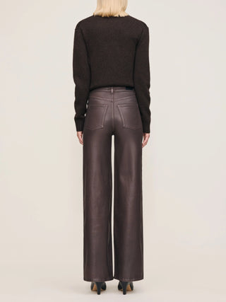 Hepburn Wide Leg High Rise Jeans Walnut Coated