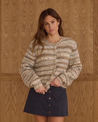 Cheyenne Cardigan Stone Multi Stripe