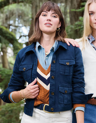 Addison Twill Jacket Slate Blue