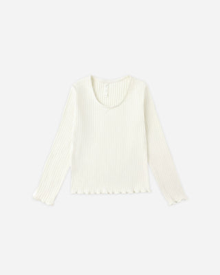 Ribbed Long Sleeve Ivory