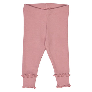 Cozy Me Rib Deco Frill Leggings Nostalgia Rose