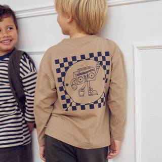 Radio Long Sleeve Top Beige