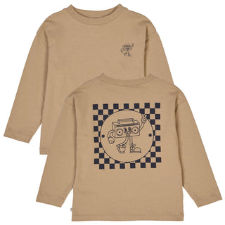 Radio Long Sleeve Top Beige