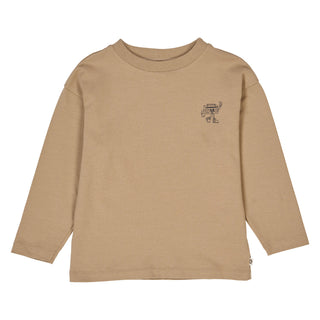 Radio Long Sleeve Top Beige