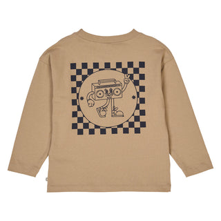 Radio Long Sleeve Top Beige