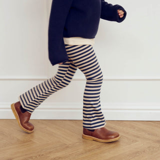 Striped Flared Pants Oak Night Blue