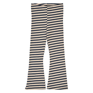 Striped Flared Pants Oak Night Blue