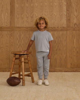 Relaxed Jogger Heathered Dusty Blue