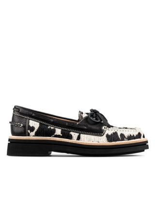 Lillith Casual Boat Shoe Bone Black