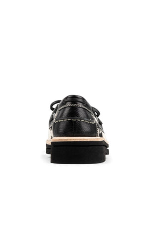 Lillith Casual Boat Shoe Bone Black