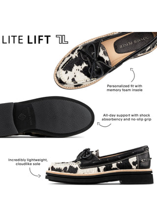 Lillith Casual Boat Shoe Bone Black