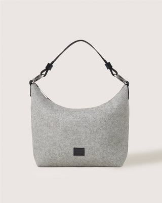 Hana Merino Wool Hobo Bag Granite Black