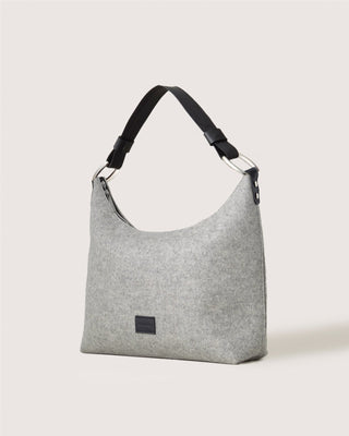 Hana Merino Wool Hobo Bag Granite Black