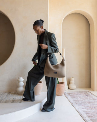 Hana Merino Wool Hobo Bag Cumin Black