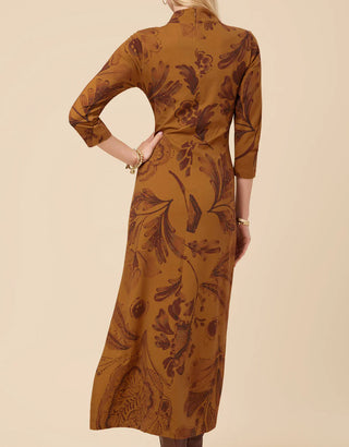 Naomi Midi Dress Serpentine Foliage Cafe