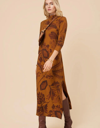 Naomi Midi Dress Serpentine Foliage Cafe