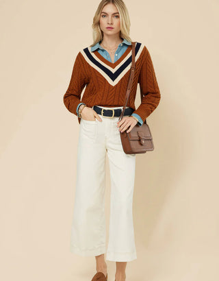 Lorna Varsity Sweater Nutmeg