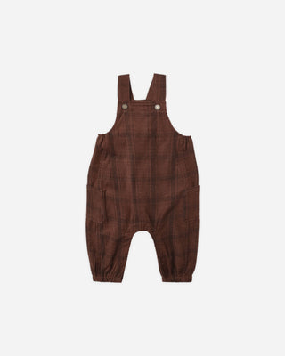 Cargo Overalls Brown Plaid
