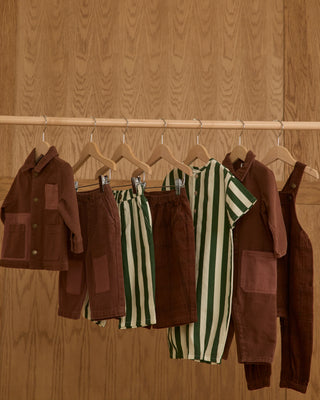 Cargo Overalls Brown Plaid