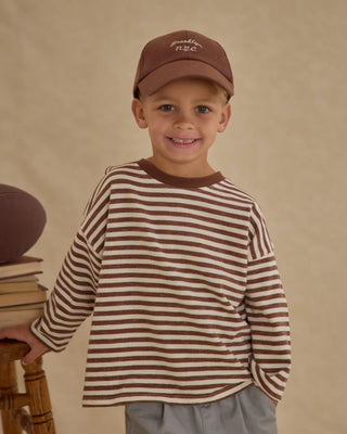 Camden Long Sleeve Tee Brown Stripe