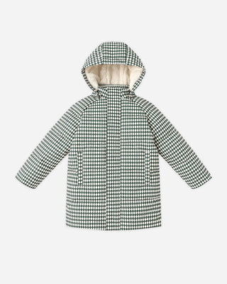 Long Down Puffer Jacket Green Diamond