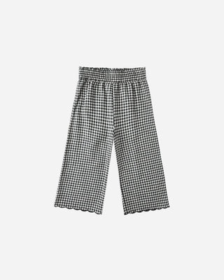 Wide Leg Pant Black Gingham