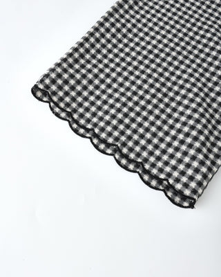 Wide Leg Pant Black Gingham