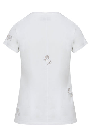 Embroidered Cotton T-Shirt Horse