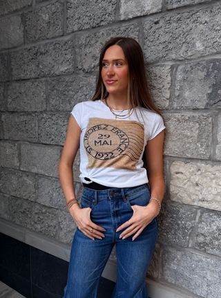 St. Tropez France Postmark Manica Lunga T-Shirt