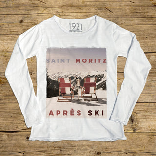 St. Moritz Aprés Ski Lawn Chairs Long Sleeve T-Shirt