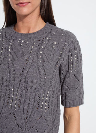 Hadley Cozy Short Sleeve Embellished Cable