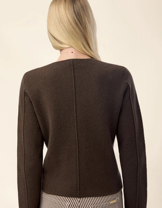 Rosalyn Sweater Jacket Black Coffee