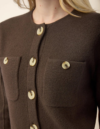 Rosalyn Sweater Jacket Black Coffee