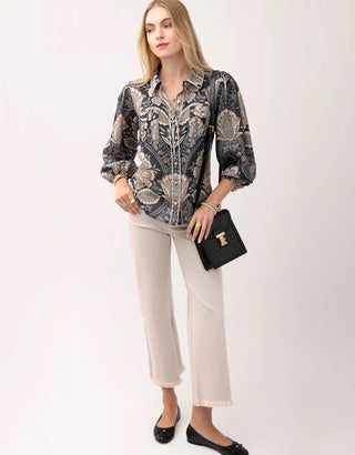 Claudette Blouse Tabby Damask