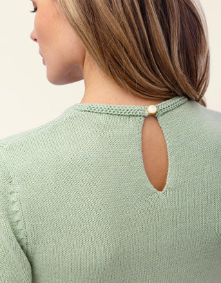 Sofia Fringe Sweater Mint Sorbet