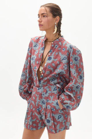 Meknes Linen Shirt Matilde Print