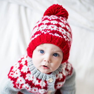 Fairisle Beanie Red